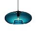 Produktbild LED Retro Industrie Stil Glas Kugel Hängeleuchte Blau Warme Romantisches Vintage Pendelleuchte Höhenverstellbar T10 Lichtquelle Decken Beleuchtung Wohnzimmer Esszimmer Schlafzimmer Glaslampe Ø40CM
