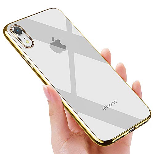 Custodia iPhone XR , otutun Crystal Cover iPhone XR Morbida Ultra Sottile Silicone Caso TPU Bumper Case iPhone XR Anti-Graffio Protettiva Cover per iPhone XR - Oro