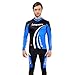 Produktbild SonMo Radfahren Jersey Set Fahrradbekleidung Set Schutz Radjacke + Fahrradhose Langarm Radtrikot mit Sitzpolster Thermische Reflektorstreifen Schwarz Blau XXXL