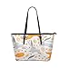 Produktbild Gelb Orange Netter Fox Tier Große Weiche Leder Tragbare Top Hand Totes Taschen Kausale Handtaschen Mit Reißverschluss Schulter Shopping Geldbörse Gepäck Organizer Für die Arbeit Von Lady Girls Womens