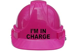 ACCE PRODUCTS I'm In Charge Children, Kids Hard Hat Safety Construction Helmet With Chin Strap One Size Adjustable Suitable for 1-7 Years Approx -Pink