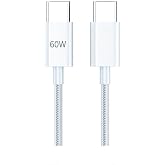 PDATeknoloji 60W &Ouml;rg&uuml;l&uuml; Hızlı Şarj ve Data Kablosu Beyaz AZ-06AB (60w Type-C to Type-C Beyaz)