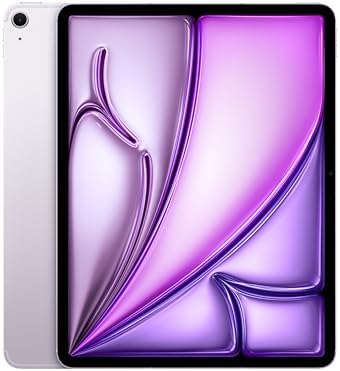 Apple iPad Air 13'' con chip M3: Apple Intelligence, 1 TB, fotocamera frontale e posteriore da 12MP, Wi-Fi 6E + reti cellulari 5G, Touch ID, un giorno intero di batteria — Viola