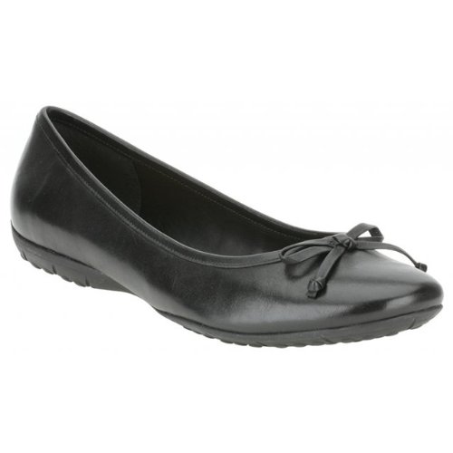 Clarks Women's Ballet Flats Pumps Shoes Arizona Heat Black Leather
