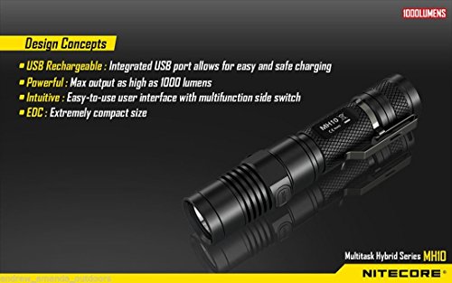 Nitecore Multitask Hybrid MH10 XM-L U2 bis 1000 Lumen aufladbar - 2