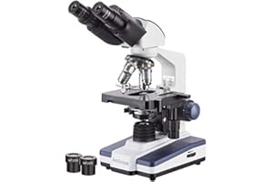 AmScope - 40X-2000X LED Lab Binocular Compound Microscope with 3D Two-Layer Mechanical Stage - B120B