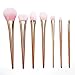Bessky 7Pcs Professional Powder Cosmetic Makeup Brushes (Rose Gold)