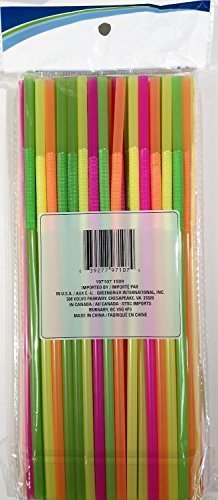 Preisvergleich Produktbild Neon Flexible Straws, 80 Count by Bubba