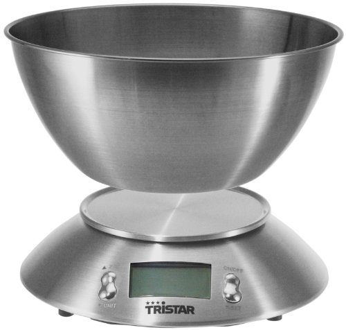 Edelstahl-Küchenwaage mit 2,5L. Schale, wiegt bis zu 5Kg., mit Timerfuntkion (leichte Reinigung) - 2