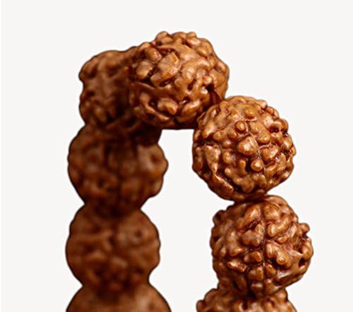 HZJ Tibetan Crafts Bodhi Seed Wrist Mala Bodhi Seed Beads From Bodh Gaya India Tibetan Buddhist MEDITATION 108 Beads Genuine Meditation Prayer Beads, 10mm