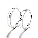 Produktbild YOLANDE Sterling Silber 925 Händchen haltend Paare Promise Ring Mens Womens Engagement Eheringe, 2 Stück (mit Geschenktüte)