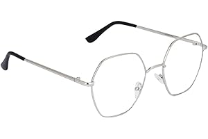 CREEK Blue Light Blocking Blue Cut Zero Power anti-glare Eyeglasses, Hexagon Frame for Eye Protection from UV by Computer/Tab