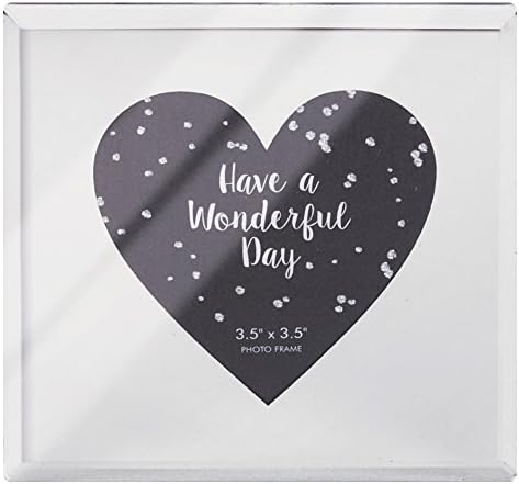 Small Heart Photo Frame Mirror 3.5 x 3.5" Wedding Valentine Love Secret Santa