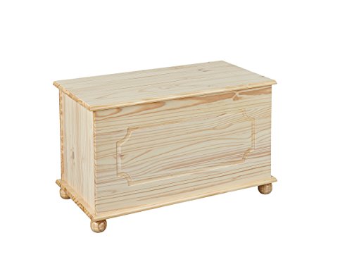 Interlink Emel baúl de Juguete, Pino Macizo, Natural, 47 x 89 x 53 cm