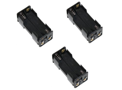 Preisvergleich Produktbild Aerzetix Batteriehalterung für 4 x AAA LR3 Batterien, 3 Stück