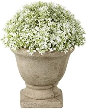 Small Artificial Potted Dianthus - White