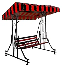 kaushalendra Swing Outdoor Jhula Terrace Iron Patio Stand Hammock with Canopy 2 Seater