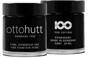 Otto Hutt Vetro di inchiostro nero permanente, 30 ml, materiale: vetro, 156-11405