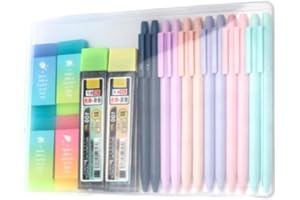 DBTW 20 Pièces Porte-mine Ergonomique, 0.5/0.7mm Coffret de Porte Mines Pastel, Poignée Triangulaire Colorée Set de Crayons Mécaniques, Set de Crayons Automatiques pour Dessiner Écrire des Croquis