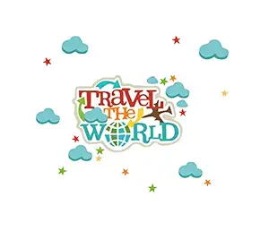 Wallstick Travel The World Wallsticker (Vinyl 85 cm x 70 cm) (45-800)