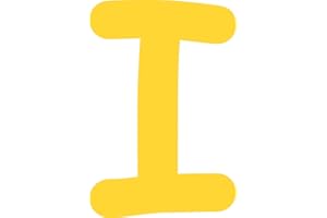 Kleckerliese Alphabet Buchstaben 10cm selbstklebende Aufkleber Wand Fenster Tür Boote Auto Kinderzimmer STICKER I - Höhe 10cm, Farbe Gelb