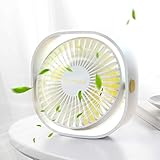 [ Stromversorgung über USB ] USB Ventilator mit USB Anschluss, 1,2 m langes USB-Kabel, kompatibel mit 5-V-Ausgangsgeräten wie Computern, Laptops, Powerbank, tragbaren Ladegeräten und anderen Geräten mit USB-Ausgang.