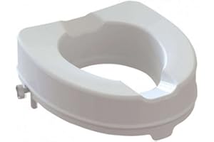 ANTEAMED Rialzo WC, AlzaWater Anatomico con Sistema di Fissaggio Laterale (Senza coperchio, Altezza 10 cm)