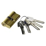 5 llaves por cilindro.
Sistema antibump.
Protección antitaladro.
Certificado según norma en1303:2005.
Llave de latón niquelado. 
Articulo tambien conocido como bombillo, bombín, europerfil / pera.