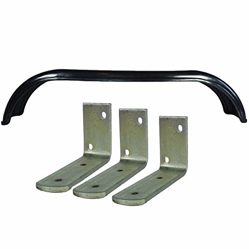 AB Tools Single 10" Twin Wheel Tandem Mudguard 48" x 7" Fender Wing & 4 Small Brackets