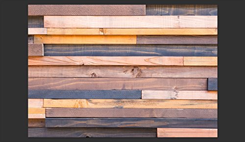 FOTOTAPETE 350×245 cm – VLIES TAPETE PREMIUM – PROFI QUALITÄT – 3 Farben zur Auswahl – Top moderne Wanddeko – Wandbilder XXL – Riesen Wandbild – Top Design Tapete – Neue exklusive Edition mit noch besser Druckauflösung – Deutsches Premium Vlies – Bretter holz Textur braun rosa grau f-B-0045-a-b - 7