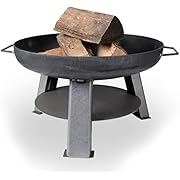 Feuerschale Phoenix aus Stahl - 55cm Durchmesser, TÜV geprüft, Feuerstelle mit Griffen zum Grillen im Garten - Feuerkorb 55cm