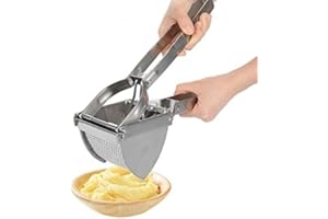CIKONIELF Potato Ricer, Stainless Steel Potato Fruit Meat Press Chopper Mincer Crusher Helper Kitchen for Puree Fruit Vegetable Maker, 28 x 8 x 10.5cm