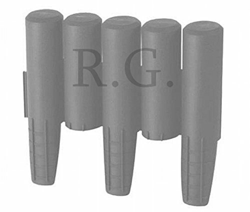 Palisade Beetumrandung Rasenkante Beeteinfassung 2,7m 4 Farben (grau) - 2