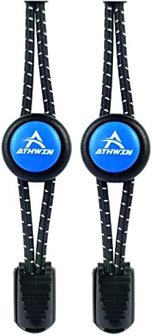 ATHWIN Laces - 1 pair of No Tie elastic shoelaces with lock | Professional sport laces for Men, Women, Seniors &amp; Kids