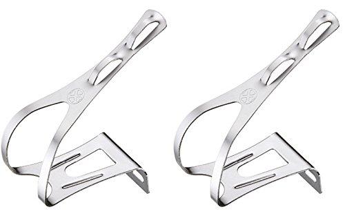 Par de Calapies Retro de Acero Cromado para doble o simple correa de B
