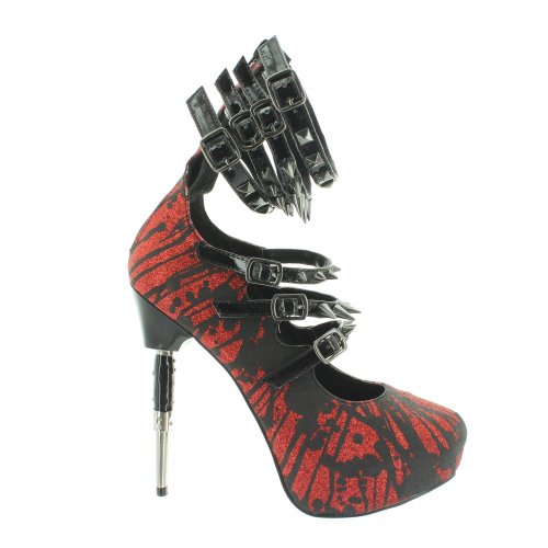 Too Fast Brand Womens SHSW-REDSPLAT Closed Red RED Size: 40