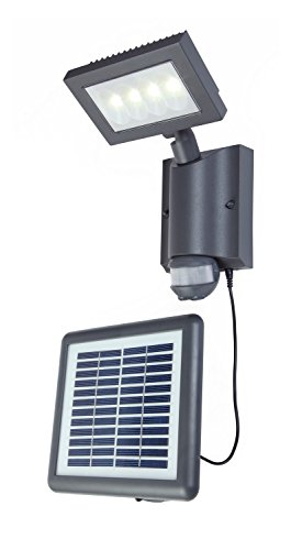 Preisvergleich Produktbild LUTEC 563800046 Wandleuchte Nevada Solar 1L PIR Metall schwarz 1 L