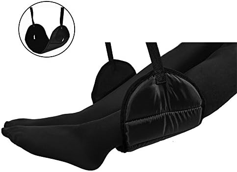 kaluolinna Foot Hammock Airplane Footrest, Portable Office Chair Footrest Swinging Adjustable Carry on Canvas Travel Accessories,Preventing Leg Swelling and Reduce pressure on your back