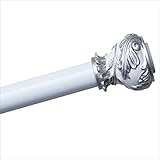 Teleskop Duschvorhangstange Duschstange Retro-Loch-freie Vorhangstange Kleidung Vorhangstange Silberrebe gerade Stange (größe : 120-200cm)