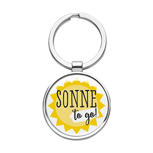 Gruss & Co 44272 Schlüsselanhänger Sonne Schlüsselanhänger, Kirsite, Epoxy, Mehrfarbig, 3,5 x 3,5 x 14,5 cm