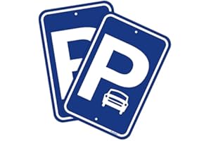 Andchi 2tlg. Kleinwagen Parkschild Metall Kleinfahrzeug/Kompaktauto Parken Schilder, Geeignet sich für Private und Öffentliche Parkplätze, Größe: 250 x 350mm(Parken Platz - Auto der Kleinwagen)