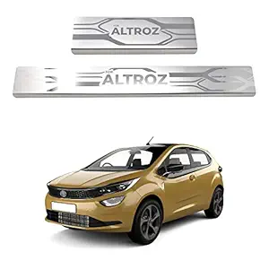 Galio Car Footsteps Scuff Plate Sill Guard Stainless Steel (After-Market) Compatible with Tata Altroz (2020-2021)