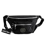 Bag Street Gürtel Tasche Hüfttasche Bauchtasche Nylon präsentiert von ZMOKA® in versch. Farben ... (Schwarz)