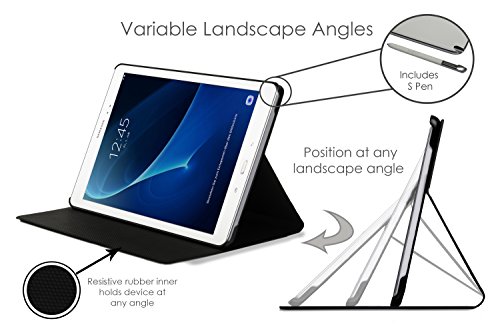 Forefront Cases® Samsung Galaxy Tab A 10.1 with S Pen SM-P580 Hülle Schutzhülle Tasche Smart Case Cover Stand – Rundum-Geräteschutz und intelligente Auto Schlaf / Wach Funktion ***NUR FÜR SAMSUNG GALAXY TABELLE A 10.1 SM-P580 MIT INTEGRIERTEM S PEN*** - 3