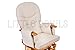 LUXURIOUS HUSH HUSH SOLID OAK WOOD GLIDER CHAIR WITH CREAM CUSHIONS - NURSING GLIDER / ROCKER / ROCKING / MATERNITY / FEEDING CHAIR (With Locking Mechanism & Free Matching Footstool)