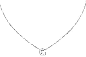 isigno Collar Letra Inicial Mujer Colgante 26 Letras Plata de Acero Inoxidable Mini Alfabeto Joyería Minimalista de Nombres para Madres Niña Parejas, Mejor Amiga