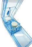 PuTwo Pill Box Travel Pill Cutter Pill Splitter Pill Divider Pill Dispenser with Case - Blue