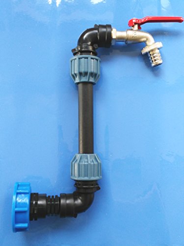 SHKV25MK34 Schwanenhals Klemmverbindung IBC-Container Zubehör-Garten-Fass-Tank-Regenwasser-Tank-Adapter-Fitting-Kanister - 2