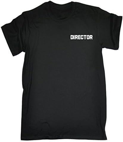 JNR Workwear Men's DIRECTOR (BREAST AND BACK) (XL - BLACK) LOOSE FIT T-SHIRT