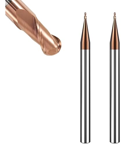 Fresa A Testa Sferica In Carburo R3.0x12x6x50 - 2 Flauti Rivestimento DLC Per Alluminio - Foto 2